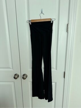 Aerie Criss Cross Black Flare Leggings